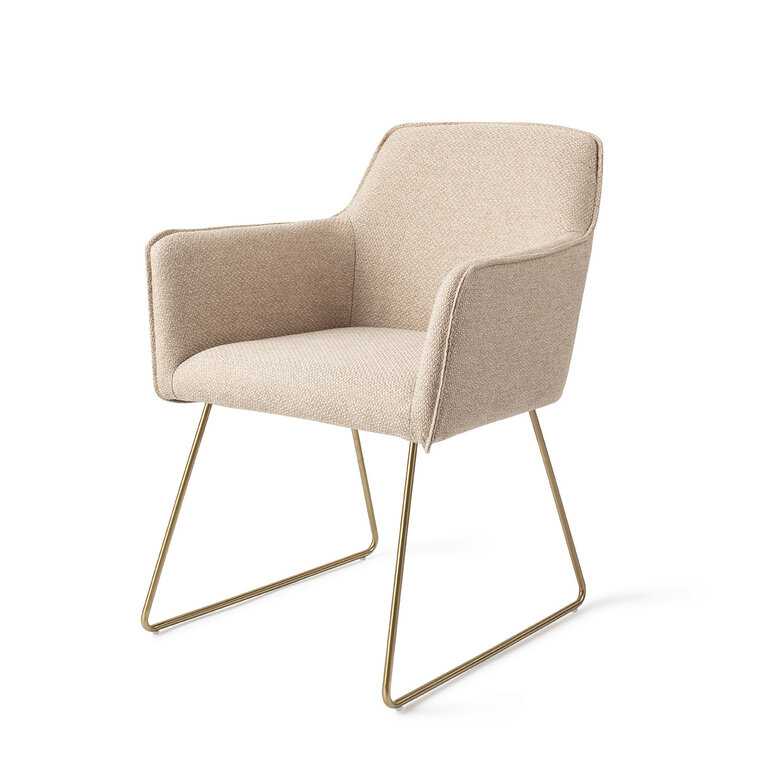 Jesper Home Hofu Wild Walnut Dining Chair - Slide Gold