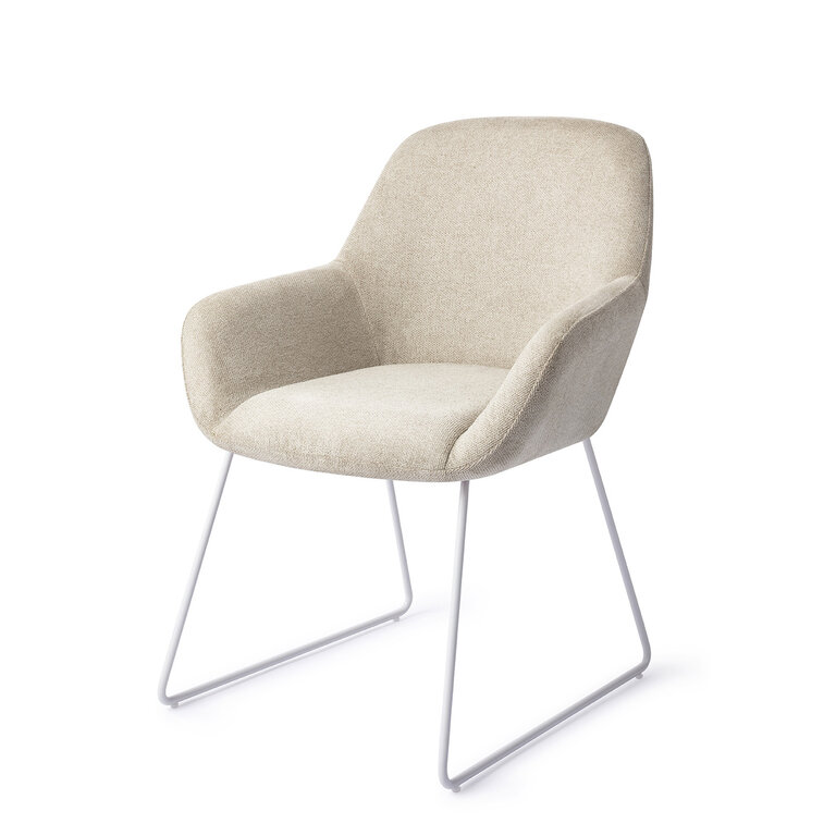 Jesper Home Kushi Ivory Ivy Dining Chair - Slide White