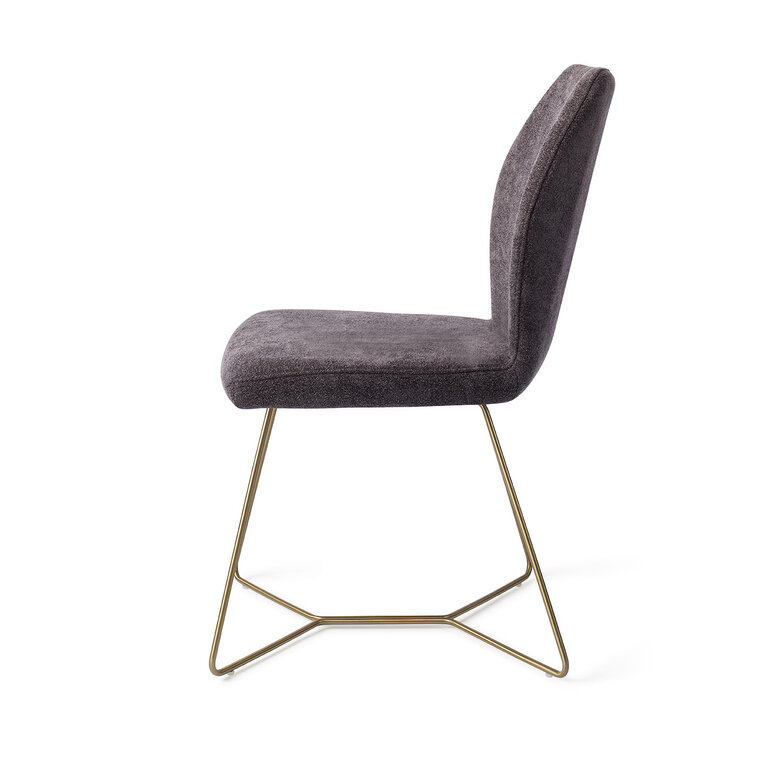 Jesper Home Ikata Almost Black Dining Chair - Beehive Gold
