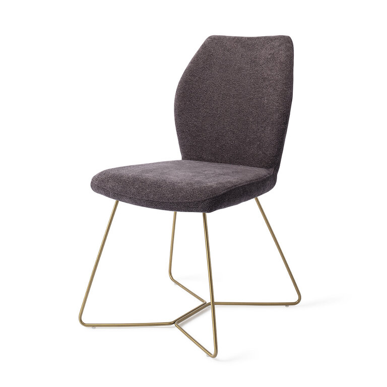 Jesper Home Ikata Almost Black Dining Chair - Beehive Gold