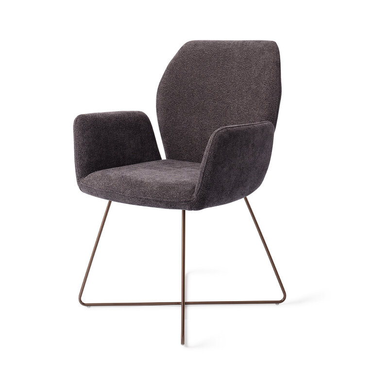 Jesper Home Misaki Almost Black Dining Chair - Cross Rose