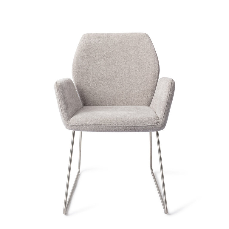 Jesper Home Misaki Pretty Plaster Dining Chair - Slide Steel