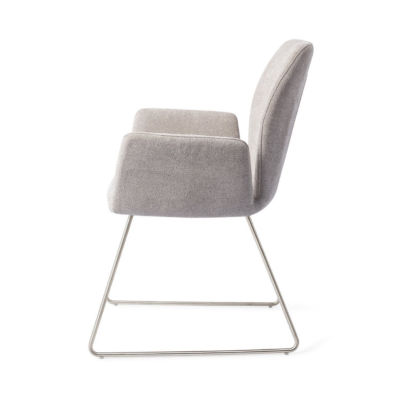 Jesper Home Misaki Pretty Plaster Dining Chair - Slide Steel