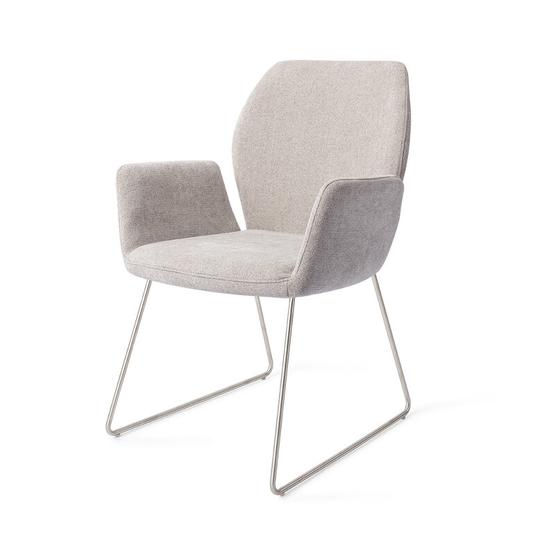 Jesper Home Misaki Pretty Plaster Dining Chair - Slide Steel