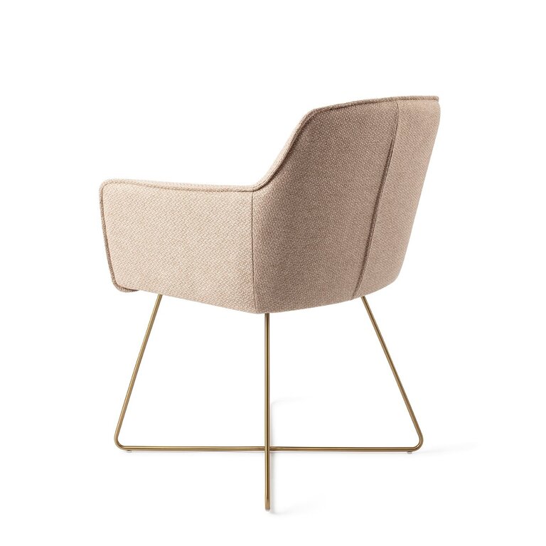 Jesper Home Hofu Wild Walnut Dining Chair - Cross Gold