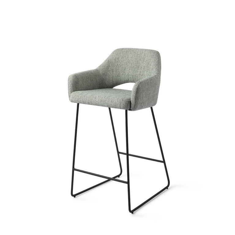 Jesper Home Yanai Soft Sage Bar Chair - Slide Black (L)