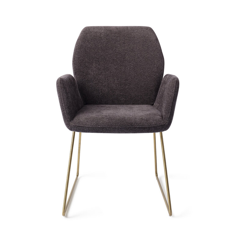 Jesper Home Misaki Almost Black Dining Chair - Slide Gold