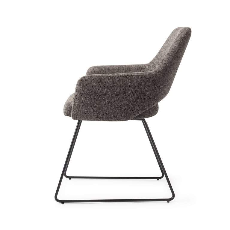 Jesper Home Yanai Amazing Grey Eetkamerstoel - Slide Black