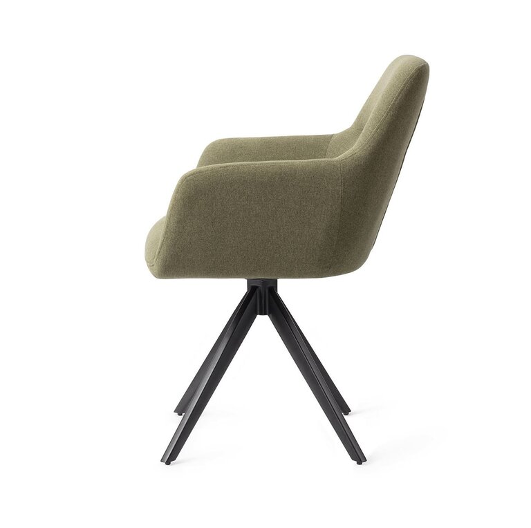 Jesper Home Kinko Green Hunter Dining Chair - Turn Black