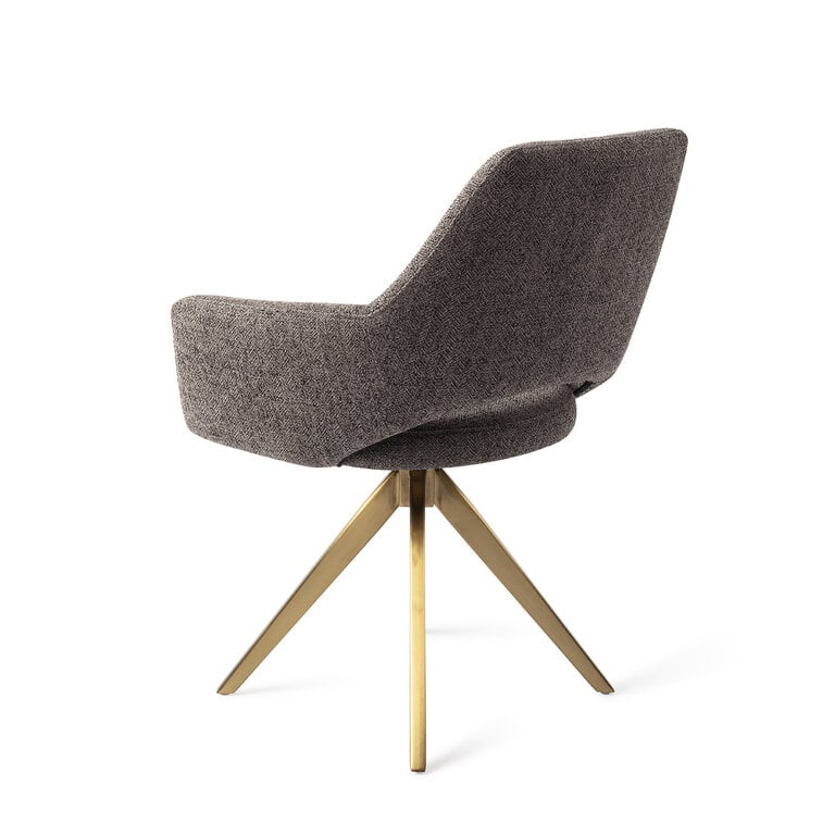 Jesper Home Yanai Amazing Grey Dining Chair - Turn Gold