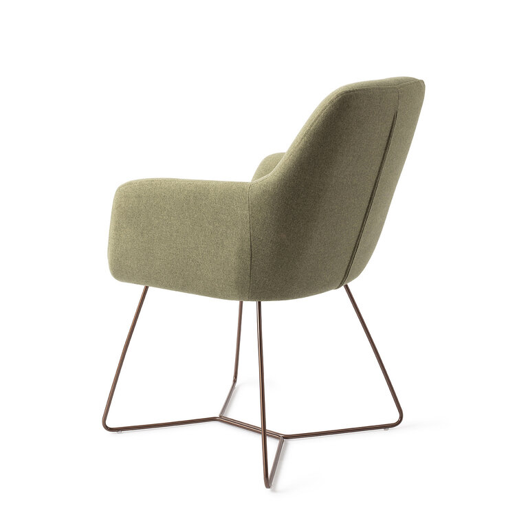 Jesper Home Kinko Green Hunter Dining Chair - Beehive Rose