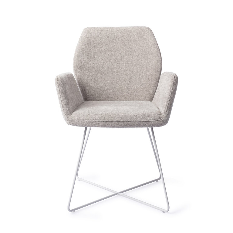 Jesper Home Misaki Pretty Plaster Dining Chair - Cross White