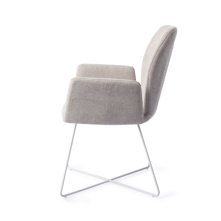 Jesper Home Misaki Pretty Plaster Dining Chair - Cross White