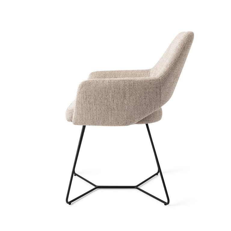 Jesper Home Yanai Biscuit Beach Dining Chair - Beehive Black