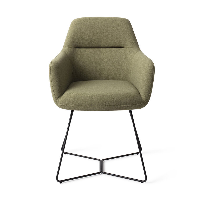 Jesper Home Kinko Green Hunter Dining Chair - Beehive Black