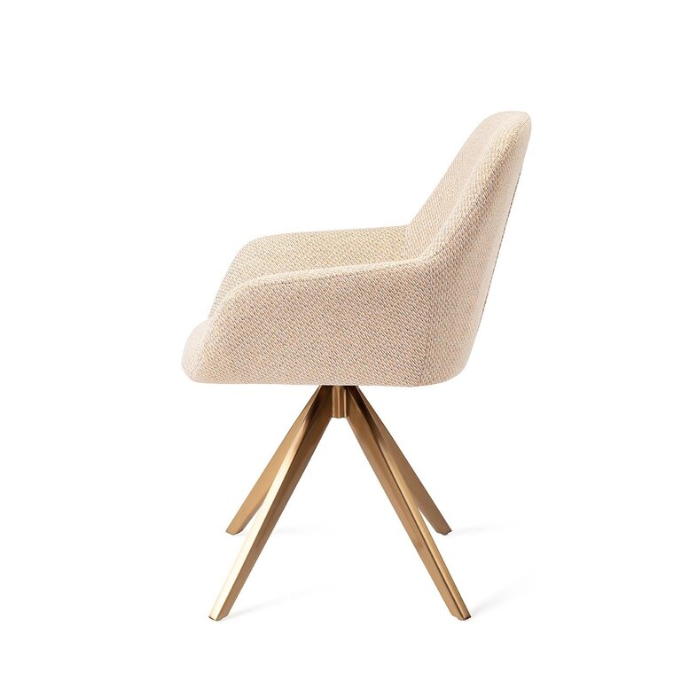 Jesper Home Kushi Trouty Tinge Dining Chair - Turn Gold