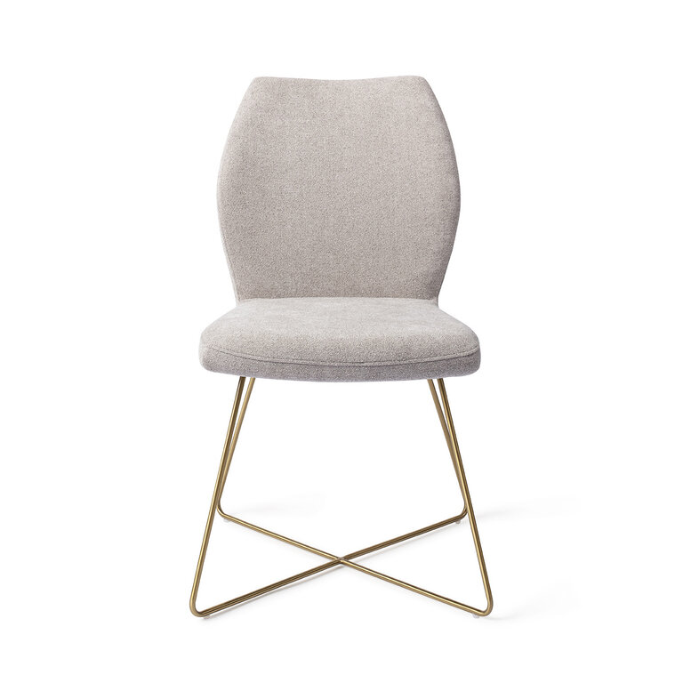 Jesper Home Ikata Pretty Plaster Dining Chair - Cross Gold