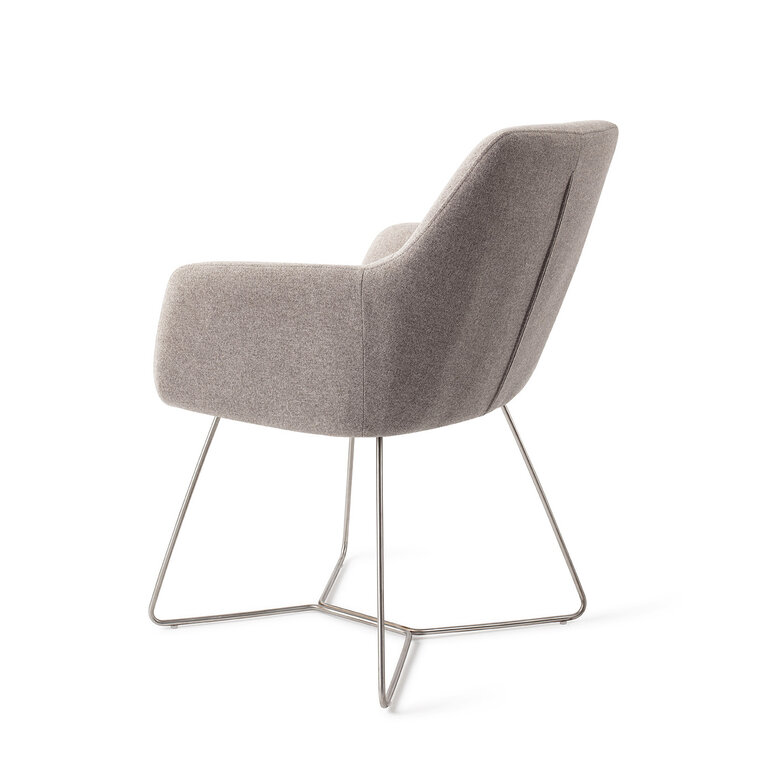 Jesper Home Kinko Earl Grey Dining Chair - Beehive Steel