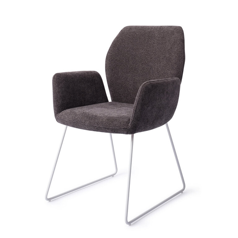 Jesper Home Misaki Almost Black Dining Chair - Slide White