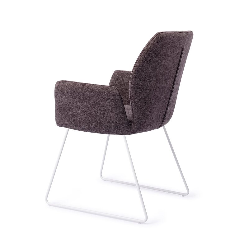 Jesper Home Misaki Almost Black Dining Chair - Slide White