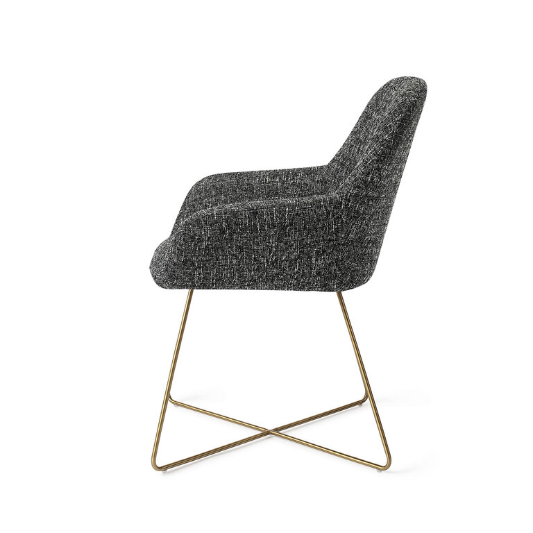 Jesper Home Kushi Skyfall Dining Chair - Cross Gold