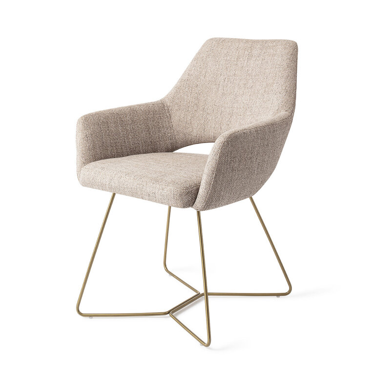 Jesper Home Yanai Biscuit Beach Dining Chair - Beehive Gold