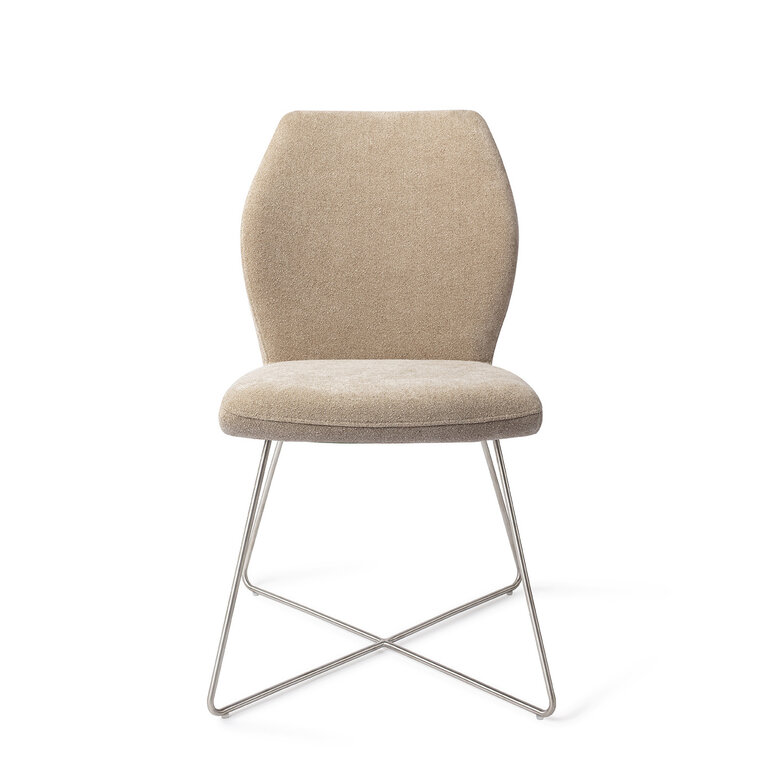 Jesper Home Ikata Funky Fudge Dining Chair - Cross Steel