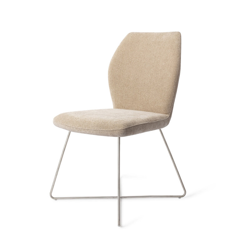 Jesper Home Ikata Funky Fudge Dining Chair - Cross Steel