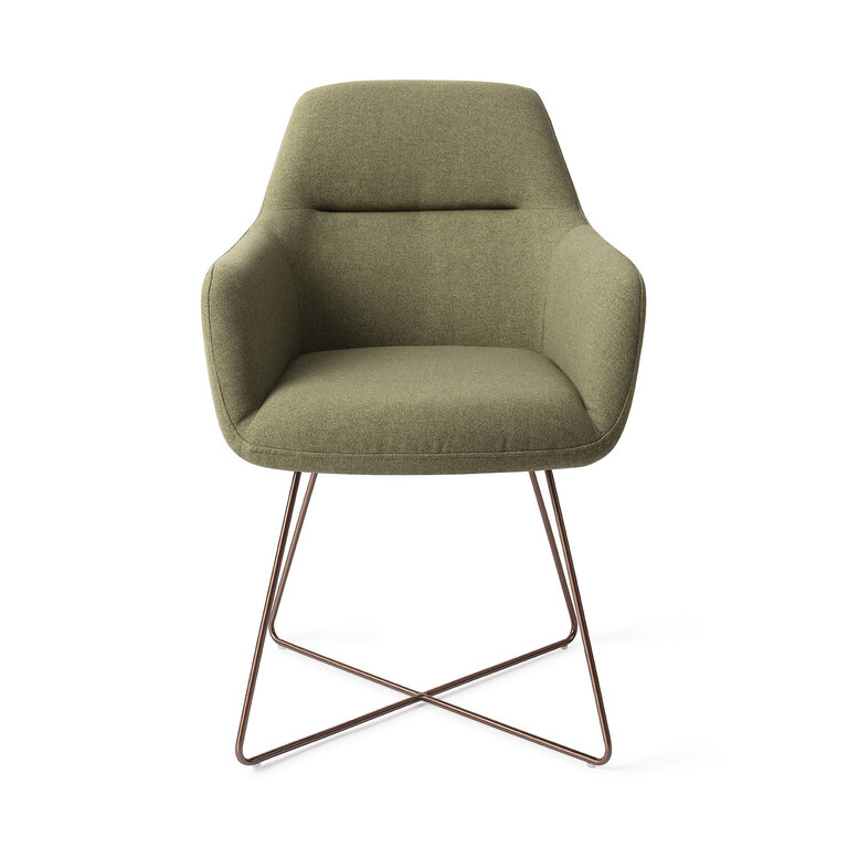 Jesper Home Kinko Green Hunter Dining Chair - Cross Rose