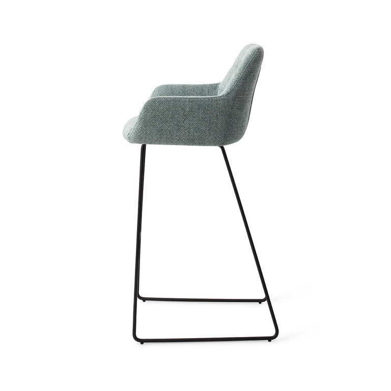 Jesper Home Noto Real Teal Bar Chair - Slide Black (H)