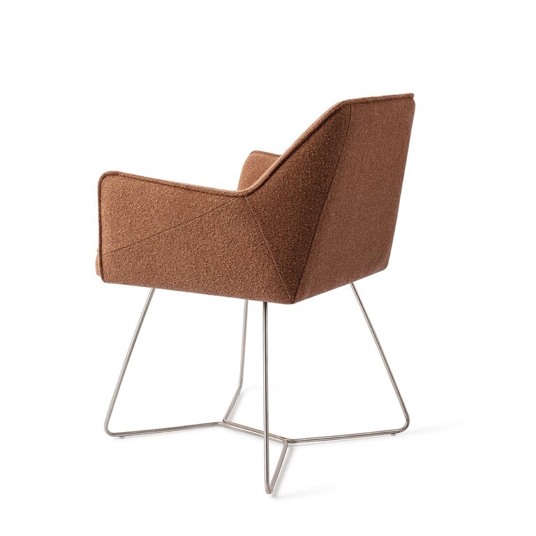 Jesper Home Tome Cinnamon Bun Dining Chair - Beehive Steel