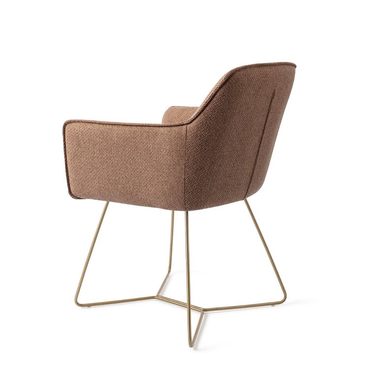 Jesper Home Hofu French Toast Dining Chair - Beehive Gold