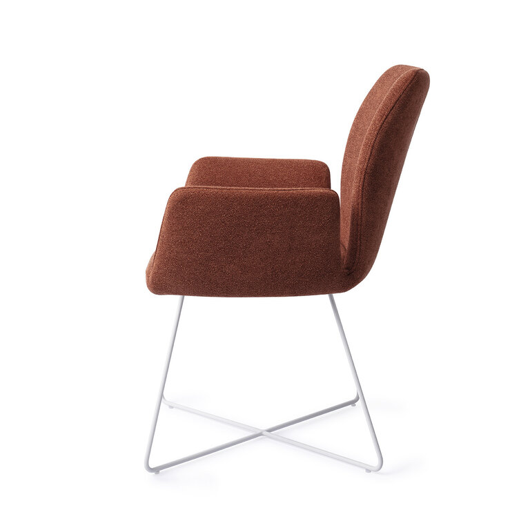 Jesper Home Misaki Cosy Copper Dining Chair - Cross White