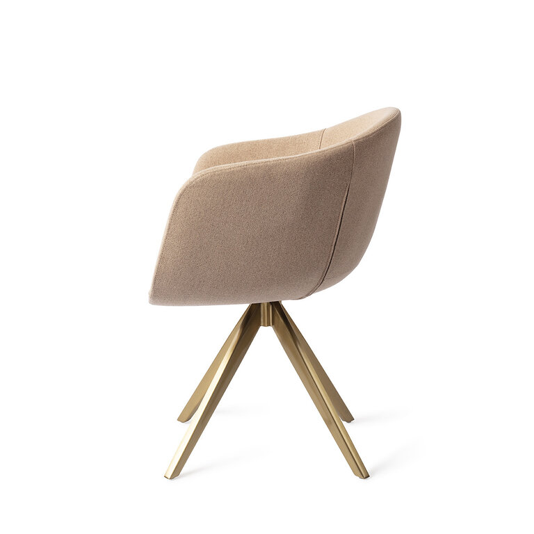 Jesper Home Yuni Barely Blush Dining Chair - Turn Gold