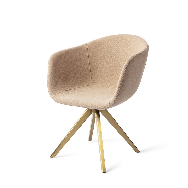 Jesper Home Yuni Barely Blush Dining Chair - Turn Gold