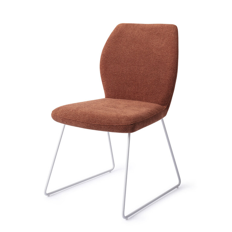 Jesper Home Ikata Cosy Copper Dining Chair - Slide White
