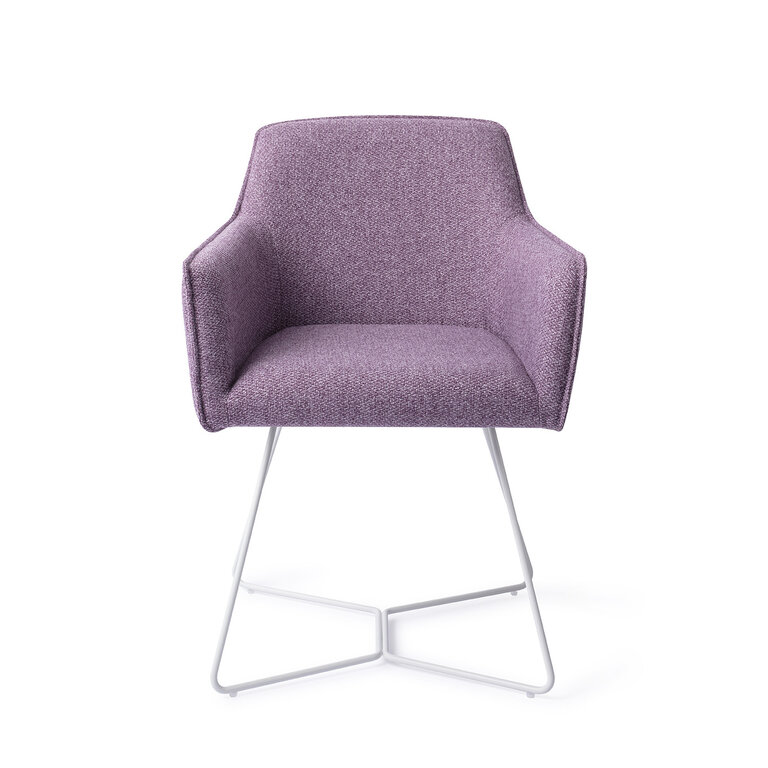 Jesper Home Hofu Violet Daisy Dining Chair - Beehive White