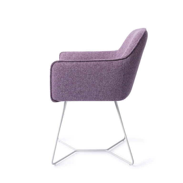 Jesper Home Hofu Violet Daisy Dining Chair - Beehive White