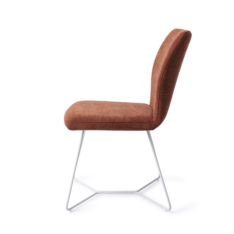 Jesper Home Ikata Cosy Copper Dining Chair - Beehive White