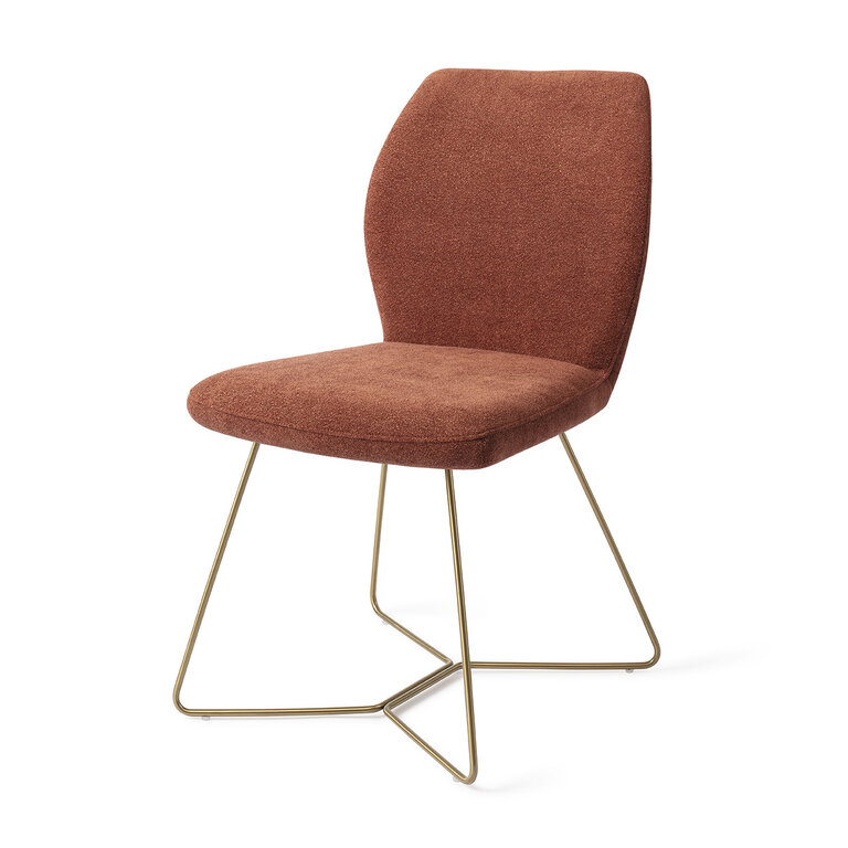 Jesper Home Ikata Cosy Copper Eetkamerstoel - Beehive Gold