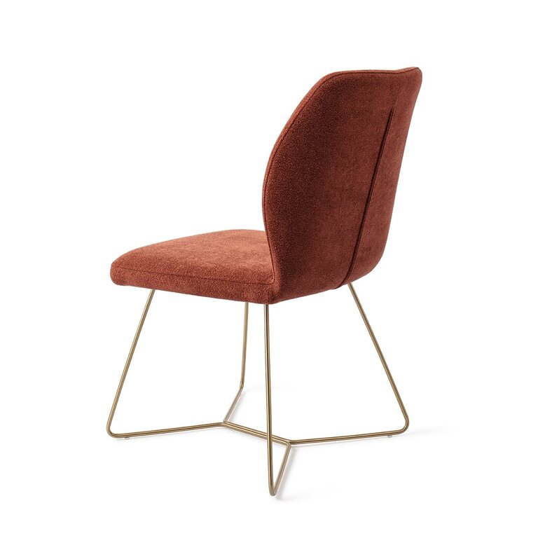 Jesper Home Ikata Cosy Copper Dining Chair - Beehive Gold