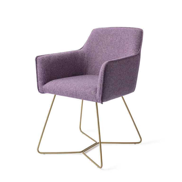 Jesper Home Hofu Violet Daisy Dining Chair - Beehive Gold