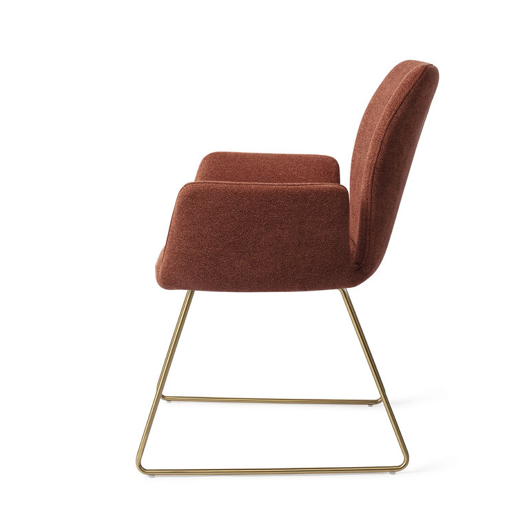Jesper Home Misaki Cosy Copper Dining Chair - Slide Gold