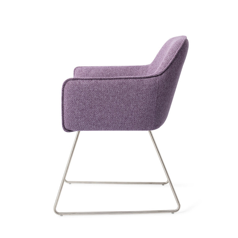 Jesper Home Hofu Violet Daisy Dining Chair - Slide Steel