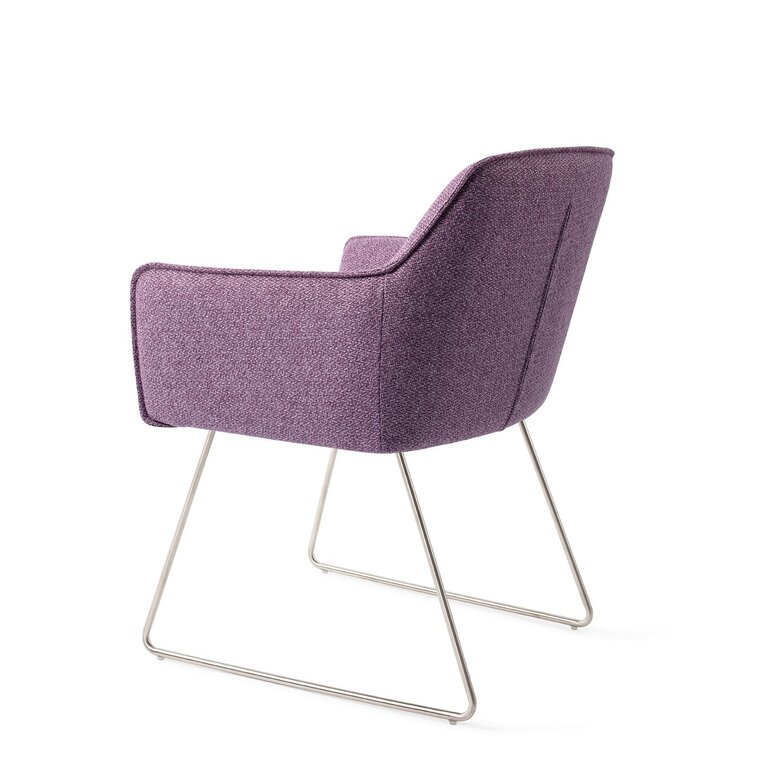 Jesper Home Hofu Violet Daisy Dining Chair - Slide Steel