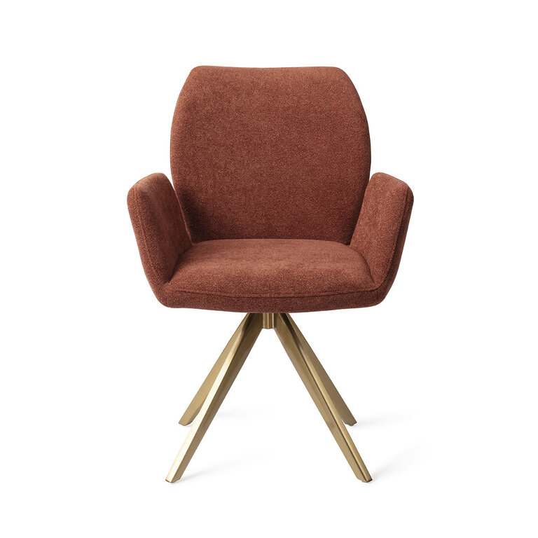 Jesper Home Misaki Cosy Copper Dining Chair - Turn Gold