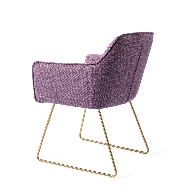 Jesper Home Hofu Violet Daisy Dining Chair - Slide Gold
