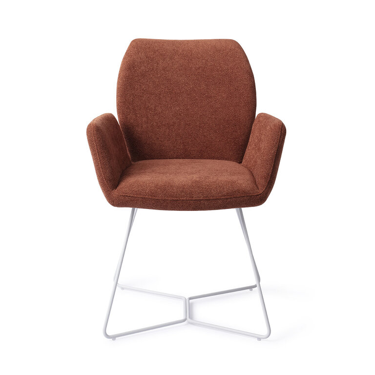 Jesper Home Misaki Cosy Copper Dining Chair - Beehive White