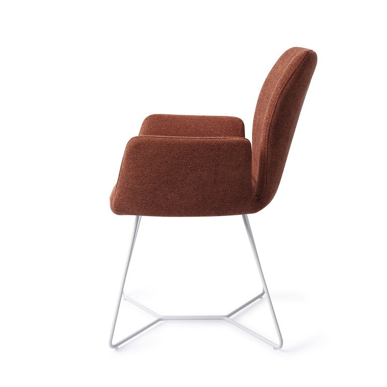 Jesper Home Misaki Cosy Copper Dining Chair - Beehive White