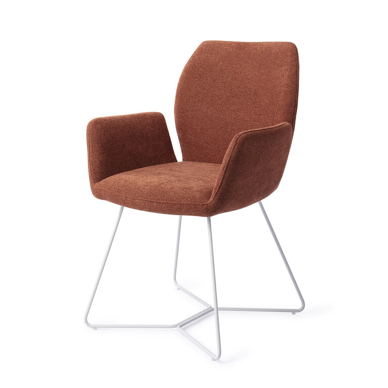 Jesper Home Misaki Cosy Copper Dining Chair - Beehive White